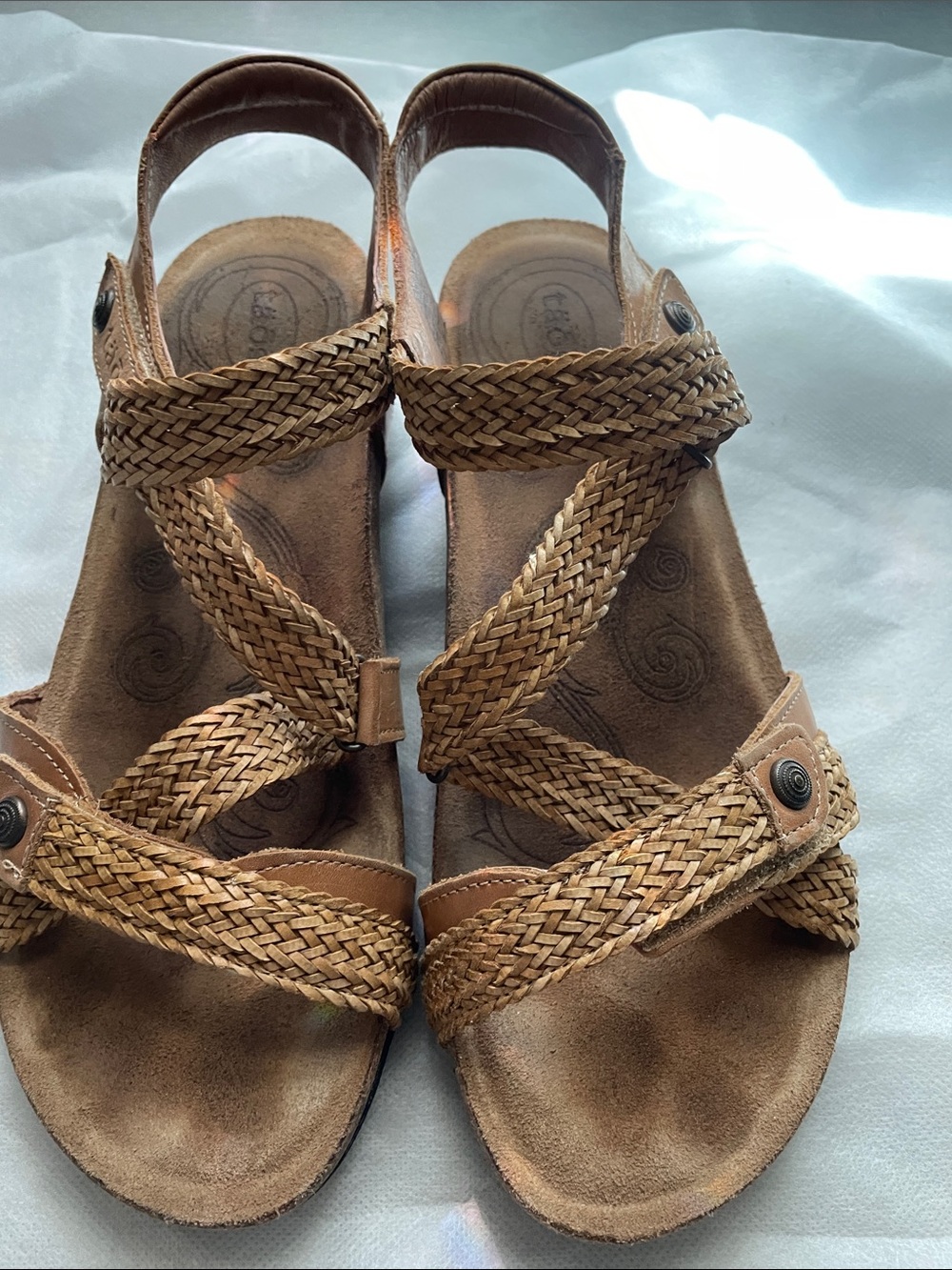 Taos Woven Strappy Golden Yellow Leather Sandals